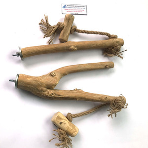 Décorations d'aquarium en bois naturel en forme de cylindre avec cordelette pour ornement de bassin à poissons - Product Image 6