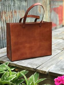 Genuine Leather <b>Tote</b> Bag Unisex Minimalist Design Open Top Shoulder Strap Casual Daily Use Durable Leather Handbags & Purse 2026 - Product Image 5