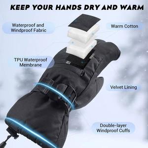 Guantes de invierno para hombre y mujer, guantes gruesos de ciclismo con dedos completos y 3M Thinsulate, guantes antideslizantes para mantener el calor, para ciclismo, correr y esquí - Product Image 3