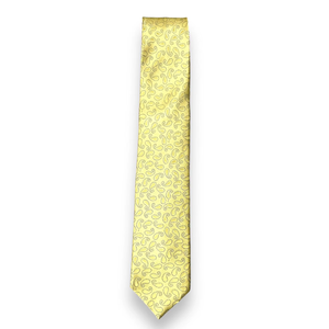 Corbata de Seda 100% con Diseño Paisley Amarillo para Hombre |   Corbata de Diseño Ecológica y Tejida de Primera Calidad para Negocios, Eventos Formales, Bodas y Fiestas de Lujo - Product Image 1