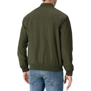 Blouson Bomber Homme Vert Olive Style MA-1 Personnalisé, Fermeture Éclair Intégrale, Col Côtelé, Inspiré du Style Aviateur, Vêtement Décontracté Urbain, Tenue Moderne - Product Image 2
