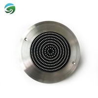 Projecteurs LED RGB étanches IP68 pour piscine, 8 mm, plats, fins, à montage mural, 12 V CA, en acier inoxydable, à intensité variable, télécommande, usage résidentiel