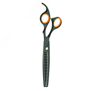 Ciseaux de coiffure professionnels pour effiler les cheveux, en acier inoxydable 440C, à pointe arrondie, pour texturiser, pour droitiers, 28 dents, ergonomiques - Product Image 2