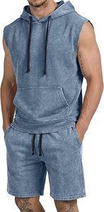 Sportswear Gym Clothing Streetwear Fashion Two Piece Set <b>Oversized</b> Hoodie <b>Jogger</b> Shorts Lightweight - Product Image 2