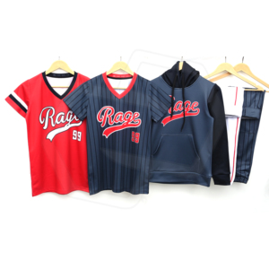 Conjunto de Uniforme de Béisbol NIZA GEAR, Jersey Rojo y Azul Marino, Sudadera con Capucha y Pantalones, Impresión por Sublimación, Transpirable, para Hombre Adulto, el Mejor Poliéster - Product Image 1
