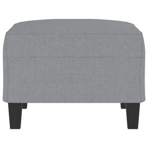 สตูลวางเท้าและออตโตมันสีเทาอ่อน โพลีเอสเตอร์ 100% พร้อมวัสดุโฟมไม้อัด - Product Image 4
