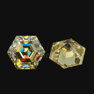 Diamante Amarillo de Corte Hexagonal Cultivado en Laboratorio, Certificado DEF VVS VS, Piedra de Color Fantasía para Diseño de Joyería Fina - Product Image 2