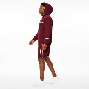 Ensemble de survêtement coupe-vent en polyester pour homme avec logo personnalisé tissé sur le devant, idéal pour le printemps – Fabricant - Product Image 2