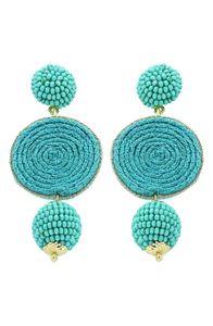 New <b>Red</b> And Green Beaded Drop Pearl <b>Earrings</b> Tassel <b>Earrings</b> Asymmetric Elegant Beaded <b>Earrings</b> for Girls From India - Product Image 5