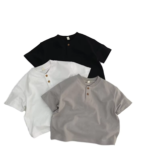 T-shirt style chemise pour garçons OEM/ODM, 100 % coton, séchage rapide, anti-boulochage, grande taille, compressé 160g, imprimé logo dessin animé pour enfants - Product Image 1