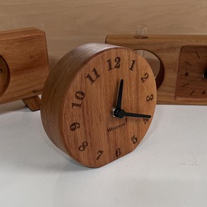 Horloge de bureau en bois, mouvement à quartz circulaire, affichage à aiguilles, silencieuse, sans tic-tac, design minimaliste - Product Image 5