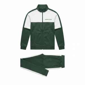 Conjunto Deportivo para Hombre Hawk Eye, Verde y Blanco con Bloques de Color, Chaqueta con Cierre Completo y Pantalones Deportivos con Bolsillos Laterales, Corte Regular, para Otoño - Product Image 6