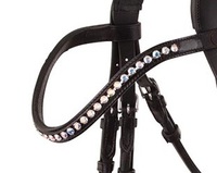 Harnais et bride en cuir véritable pour l'équitation