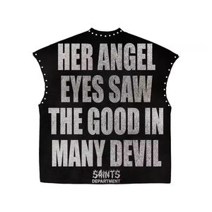 เสื้อยืดคุณภาพดี เสื้อยืดพิมพ์ลายสไตล์วินเทจ เสื้อยืดโอเวอร์ไซส์ แขนสั้น ทรงหลวม ไหล่ตก  สำหรับผู้ชาย - Product Image 3