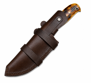 Cuchillo de Caza y Camping de Acero de Damasco con Hoja Fija de Borde Recto, Mango de Hueso, 9 Pulgadas de Longitud Total, Personalizable DIY ODM - Product Image 3