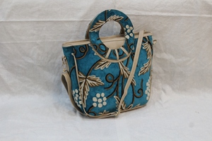 kashmir ari work Floral Tote Bag Cotton Fabric Shoulder <b>Handbag</b> Zipper Hobo Purse for Women - Product Image 2