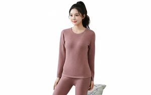 Conjunto de Ropa Interior Térmica para Mujer, Pantalones y Camiseta Larga, Gruesa, Transpirable, de Poliéster, para Invierno, Venta al Por Mayor - Product Image 3