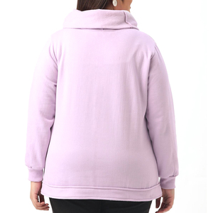 Low Moq Fashion pink Acid Washing Hoodies for Women Cotton Long Sleeve <b>String</b> Plus Size New Plain Winter Clothes Women's Hoodies - Product Image 2