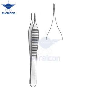 Pinzas Micro-Adson de 12 cm / 4-3/4 Pulgadas con Dientes 1:2, Instrumento Quirúrgico de Acero Inoxidable para Agarrar Tejidos - Product Image 2