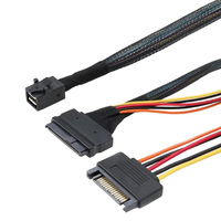 Kabel Kecepatan Tinggi Hard Drive Mini SAS SFF-8643 ke SFF-8639 Kabel Chassis Komputer Mendukung Semua Nvme Ssds