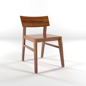 Ensemble de 2 chaises de salle à manger en bois de rose massif de qualité supérieure avec finition teck brun rustique, chaises en bois durables pour salle à manger, salon - Product Image 3