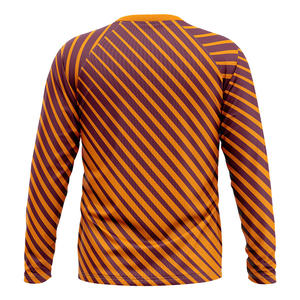 Camiseta Deportiva RICSA de Manga Larga para Hombre, Cuello Redondo, Estampado por Sublimación, Secado Rápido, Poliéster, Color Verde Azulado y Morado, Ropa Deportiva para Adultos - Product Image 6