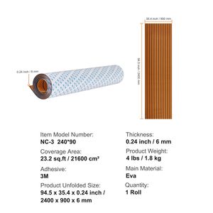 Tappeto Nautico Autoadesivo in Schiuma EVA Antiscivolo 239,5 cm x 90 cm con Bordo Scanalato, 2,2 m² per Barche e Yacht - Product Image 4