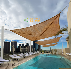 Voile d'ombrage en fibre de coco pour protection solaire extérieure, abri tropical durable pour jardin, patio, plage, complexe hôtelier - Product Image 4