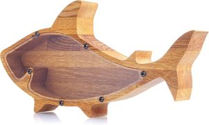 Nuevo Diseño de Hucha de Madera de Acacia y Portamonedas, Hecha a Mano, de Alta Calidad, Portátil, con Ventana Transparente - Product Image 4