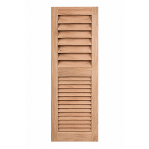 Portes à persiennes en bois massif de style rustique moderne, ouverture latérale, avec surface finie durable pour la décoration intérieure de la maison - Product Image 1