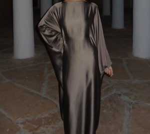 New Wholesale Dubai <b>Kaftan</b> Abaya for Women-Vintage Maxi Long Sleeve Polyester Islamic Clothing - Product Image 2