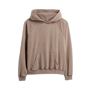 เสื้อฮู้ดแบบยูนิเซ็กซ์ ผ้าฝ้าย 100% เฟรนช์เทอร์รี่ สีพื้น มีกระเป๋า ดีไซน์ลำลอง ใส่ได้ในฤดูใบไม้ร่วง ทรงโอเวอร์ไซส์ ความยาวปกติ - Product Image 1