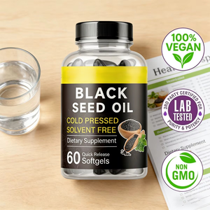 Gélules d'huile de nigelle noire les plus vendues 500 mg, pressées à froid, supplément de Nigella Sativa riche en thymoquinone, minéraux et antioxydants - Product Image 5