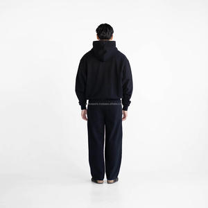 OEM Custom Logo Men's Active Wear Cotton Fleece Tracksuit Breathable 2-Piece Set Customizable <b>Embroidery</b> Plus Size <b>for</b> Winter - Product Image 4