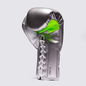 Nuevos Guantes de Boxeo 2026 Plateados y Verde Neón para Sparring y Entrenamiento, Cuero Genuino de Alta Calidad, Logotipo Personalizado - Product Image 3