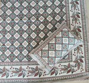 Sanganeri Print Pure Cotton 200TC All-Season Eco-Friendly Skin-Friendly <b>King</b> <b>Size</b> Flat Bed <b>Sheet</b> - Product Image 3