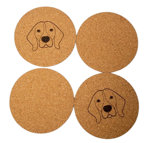 Handmade Acacia Coaster Set Round Modern Design Mats & <b>Pads</b> 4 Pcs Non Slip <b>Reusable</b> 300mm Diameter Table Decoration - Product Image 1