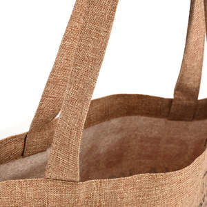 Bolsa de Compras Reutilizable de Lona de Yute con Costuras Resistentes y Diseño Elegante - Product Image 3