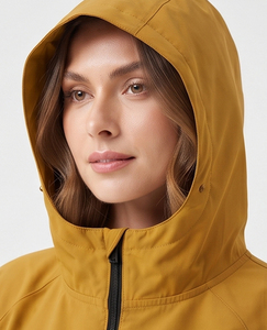 Veste coupe-vent à capuche pour femme, légère, respirante, fermeture éclair intégrale, 100% nylon, pour la course à pied, la randonnée, les occasions décontractées - Product Image 4