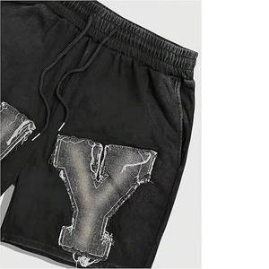 Pantalones Cortos Deportivos Casuales de Cintura Media Estilo Urbano, Tejido de Malla Sólida, Compresión Transpirable, 100% Algodón, Cintura Elástica, Bolsillo Delantero - Product Image 6