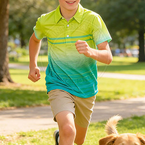 Ropa funcional de alto rendimiento para jóvenes, polos de golf para niños y niñas, material suave y flexible, para prácticas de golf - Product Image 5