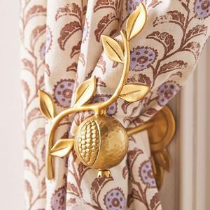 Curtain tieback Pomegranate curtain tieback metal tieback luxury drapery tieback window curtain <b>holder</b> Home Hotel Brass Aluminum - Product Image 1