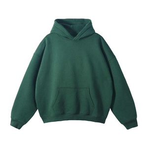 Sudadera con Capucha Extra Grande, Lisa, de Algodón Suave, Estilo Informal, para Invierno, Corte Regular, Ropa de Calle, Suministro de Fábrica - Product Image 1