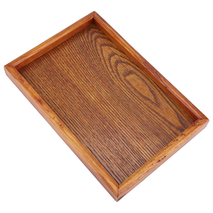 Plateau de service rond Art Déco en bois massif, fait main, avec fonctions coulissantes, suspendues et à détection tactile, base plate, décoratif, Noël - Product Image 1