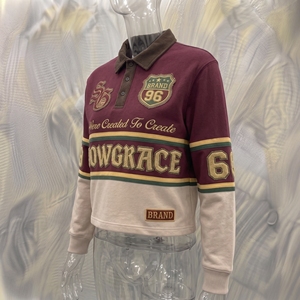 Snowgrace Full Sleeve Striped Baseball Jersey Embroidered Logo Turn-down Collar Regular Fit Men's Apparel - Product Image 4