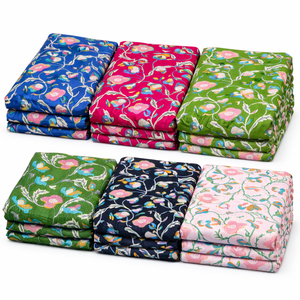 Tissu Popeline 100% Coton Peigné Léger, Respirant, Absorbant l'Humidité, Écologique, Biologique, Multi-Imprimé pour Filles - Product Image 1
