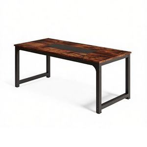 Tavolo da Conferenza dal Design Minimalista Contemporaneo, Lussuoso Pannello in Acciaio Pieghevole Stile Legno per Ufficio o Sala Riunioni Scolastica - Product Image 2