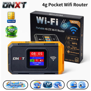 Router Portátil DNXT con Tarjeta SIM Wifi, WiFi6 <span class=keywords><strong>4G</strong></span>, WPS, Batería de 3000mAh, Módem Móvil, Modo AP, Router Wifi <span class=keywords><strong>4G</strong></span> LTE con Tarjeta SIM para Viajes - Product Image 1