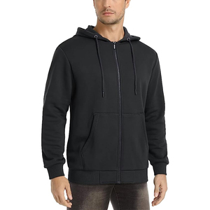 Sweats à capuche pour hommes conçus pour retenir la chaleur, tissu robuste, capuche basique, vêtements en coton mélangé, confortables, sweats à capuche zippés pour hommes - Product Image 2