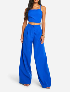 Pantalon évasé ample respirant pour femme, service OEM personnalisé, molleton épais, taille mi-haute, poches latérales, pour activités de plein air, hip-hop, jogging - Product Image 1